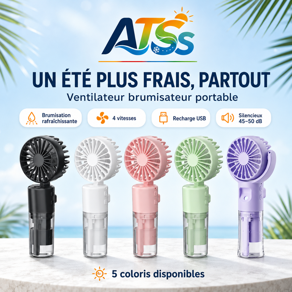 VENTILO — Brumisateur 4 Vitesses USB rechargeable