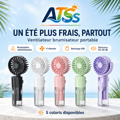 VENTILO — Brumisateur 4 Vitesses USB rechargeable
