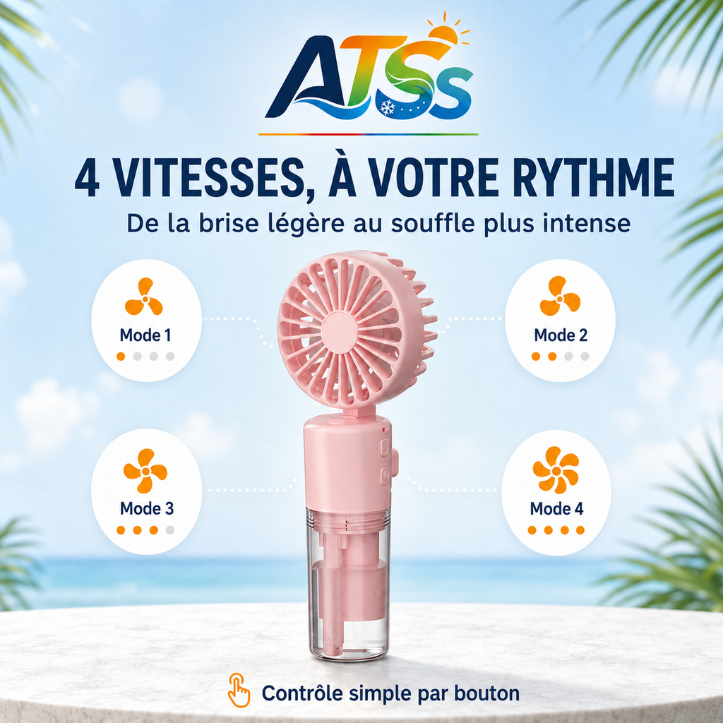VENTILO — Brumisateur 4 Vitesses USB rechargeable